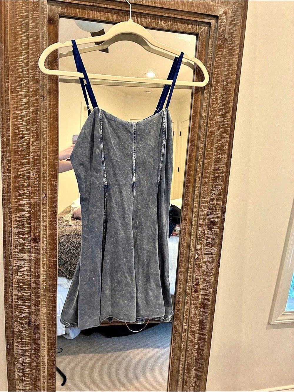 Cotton Denim Mini Dress